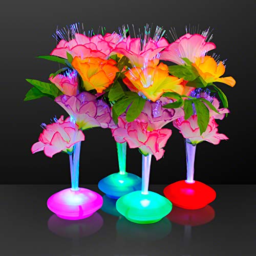 Fiber Optic LED Flower Centerpieces (Set of 12) Light Up Centerpieces for Tables Fiber Optic LED Flower Centerpieces (Set of 12) Light Up Centerpieces for Tables